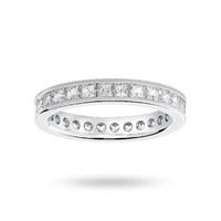 platinum 200 carat princess cut channel set full eternity ring