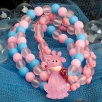 plastic elasticated 3 rows elephant bracelet