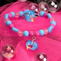 Plastic Elasticated Dolphin Bracelet & Ring