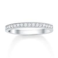 Platinum 0.48 Carat Grain Set Diamond Half Eternity Ring - Ring Size N