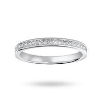 platinum 033 carat princess cut half eternity ring
