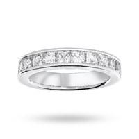 Platinum 2.00 Carat Princess Cut Half Eternity Ring