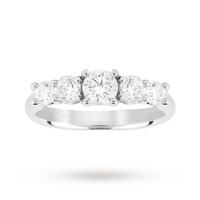 platinum 100ct diamond 7 stone eternity d colour ring ring size j