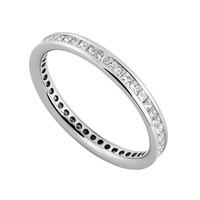 Platinum 0.75 carat princess cut diamond full eternity ring