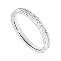 Platinum 0.25 carat diamond channel-set ring