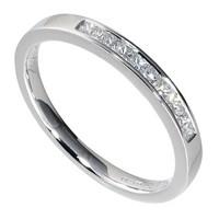 Platinum 0.20 carat princess cut diamond eternity ring