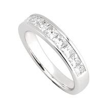 Platinum 1.00 carat princess cut diamond eternity ring