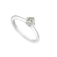 Platinum 0.40 carat diamond solitaire claw-set ring