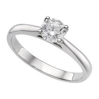 Platinum 0.50 carat diamond solitaire ring