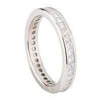 Platinum 1.00 carat princess cut diamond full eternity ring