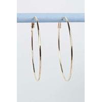 Plain 6.5cm Hoop Earrings - gold