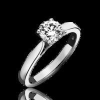 platinum 050ct diamond round brilliant cut solitaire ring