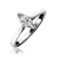 Platinum 1.00ct Diamond Marquise Solitaire Ring