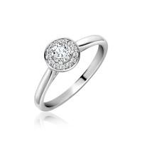 platinum 031ct diamond round framed cluster ring