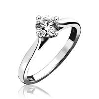 Platinum 0.70ct Diamond Four Claw Round Brilliant Cut Solitaire Ring