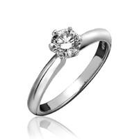 platinum 030ct diamond round brilliant cut six claw solitaire ring
