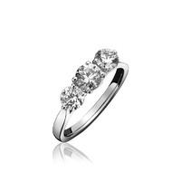 Platinum 0.75ct Diamond Three Stone Trilogy Ring