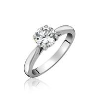 Platinum Brilliant Cut 0.42 Carat Diamond Solitaire Ring