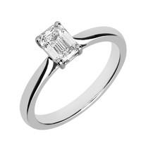 platinum 070ct diamond emerald cut solitaire ring