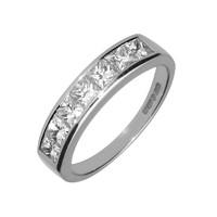 Platinum Seven Stone Princess Cut 1.05 Carat Diamond Ring