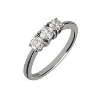 Platinum Trilogy Brilliant Cut 0.65 Carat Diamond Ring