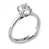 Platinum Oval Diamond Ring RI-157(0.30ct PLUS)-G/SI2/0.30ct