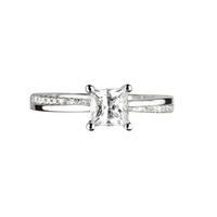 Platinum Princess Cut Diamond Shoulders Ring DSX10(0.50ct PLUS)-G/VS2/0.65ct