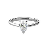 Platinum Pear Shape Certificated Diamond Ring CP2(10X7)-G/VVS2/1.48ct