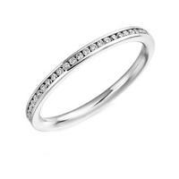 Platinum Brilliant 0.20ct Diamond Half Eternity Ring HET1045PlaT