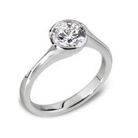 platinum twist rubover solitaire ring ri 8870ct plus