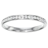 Platinum Channel Set 0.25ct Diamond Half Eternity Ring HET2088PlaT M