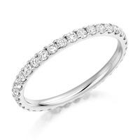 platinum 075ct claw set round brilliant full eternity ring fet1022 pla ...