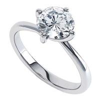 Platinum 0.50ct Diamond Single Stone Twist Ring R1-137-5.0 M