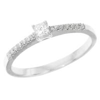 platinum princess cut diamond set shoulder ring par46 m