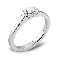 platinum demi flush rubover solitaire ring ri 13450ct plus gsi2050ct