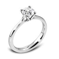 Platinum Round 4 Claw Ring RI-97(.50CT PLUS)