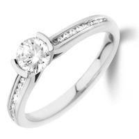 platinum 048ct demi flush diamond shoulders ring dsr345 l