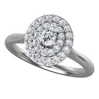 Platinum .54ct Diamond Oval Cluster Ring 9749/PL/DQ7 O