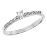 Platinum 0.17ct Diamond Set Shoulder Ring PAR42 M