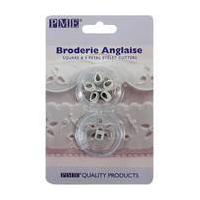 PME Broderie Anglaise Square and 5 Petal Eyelet Cutters