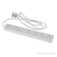 pmaster surge protected extension lead with neon indicator 240v 6 gang ...