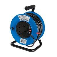 Pmaster Cable Reel 240v Freestanding 13a 25m 4 Socket