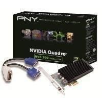 PNY NVIDIA NVS 300 Graphics Card 512MB DDR3 PCI-Express 2.0 x1 with DMS59 to Dual VGA Adaptor Cable (Retail)