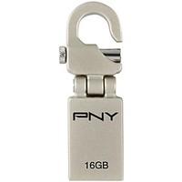 pny mini hook attach 16gb usb flash drive metal style