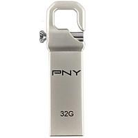 pny hook attach 32gb usb flash drive metal style