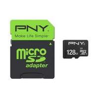 Pny 128gb Micro Sd Hc Xc Class 10 Uhs-1 Flash Card With Sd Adapter