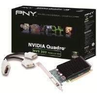 PNY NVIDIA NVS 300 Graphics Card 512MB DDR3 PCI-Express 2.0 x16 with DMS59 to Dual DVI (Single Link) Adaptor Cable (Retail)