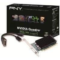 Pny Nvidia Nvs 300 Graphics Card 512mb Ddr3 Pci-express 2.0 X16 With Dms59 To Dual Displayport Adaptor Cable (retail)