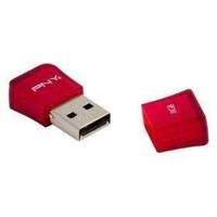 pny micro sleek attache usb flash drive 8gb red