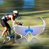 Polarized UV Protection Cycling Sunglasses Bicycle Bike Cycling Sports Sun Glasses Goggles with 4 Interchangeable Lenses Unbreakable for Riding Drivin